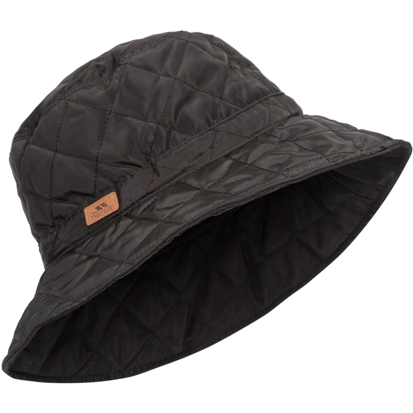 Trespass Quilted Bucket Hat for Adults (Flow) in Black