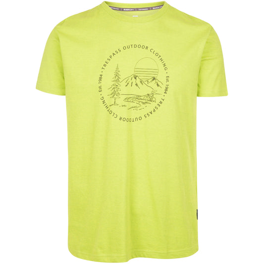 Glentress Men's Quick Dry Casual Printed T-Shirt in Jalapeno