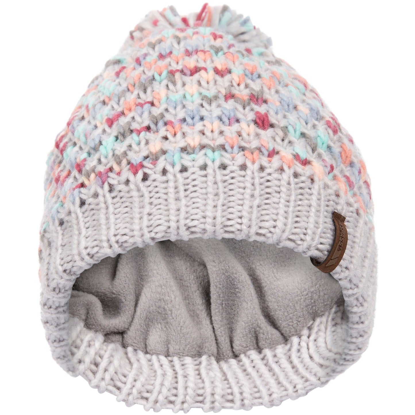 Irmina Womens Beanie Hat in Pale Grey