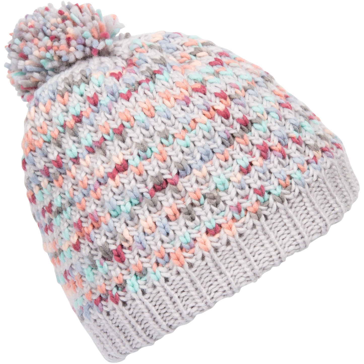Irmina Womens Beanie Hat in Pale Grey