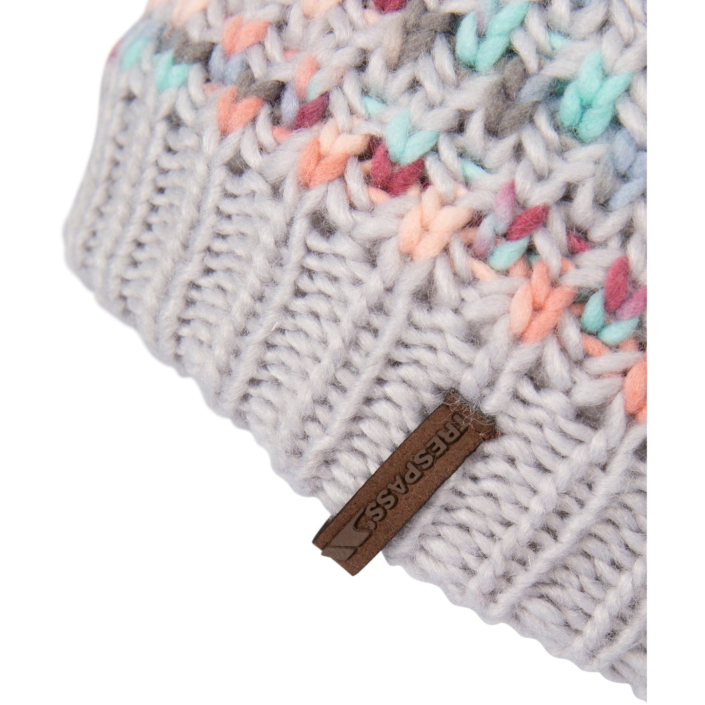 Irmina Womens Beanie Hat in Pale Grey