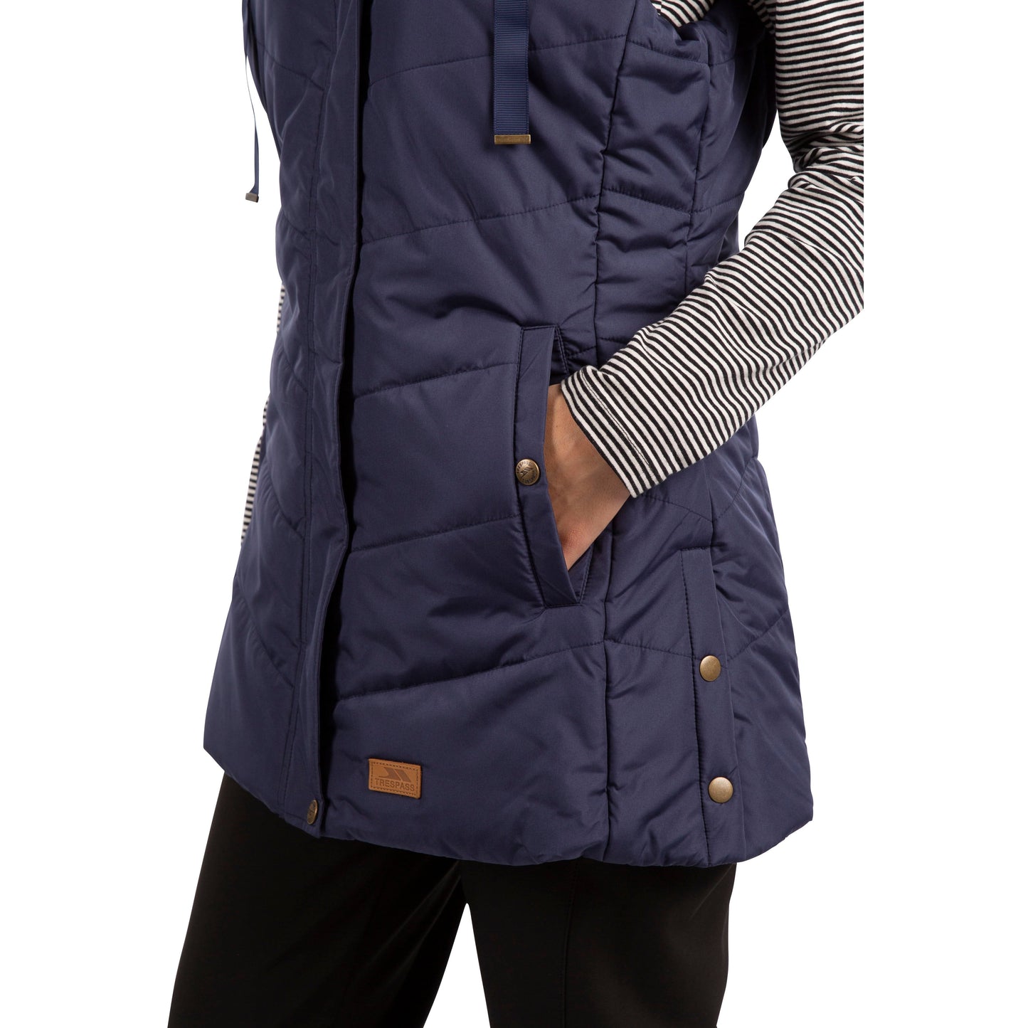 Juniper Women's Longer Padded Gilet / Bodywarmer in Navy