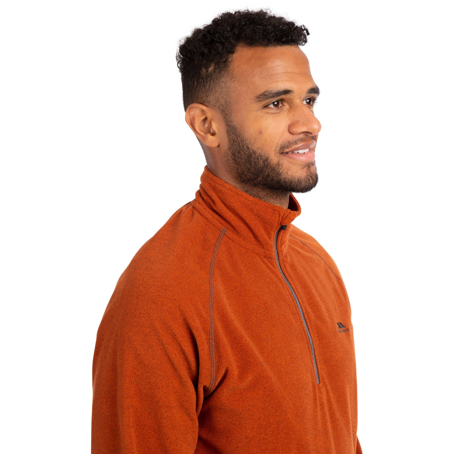 Keynote Men's Half Zip Fleece Top in Burnt Orange