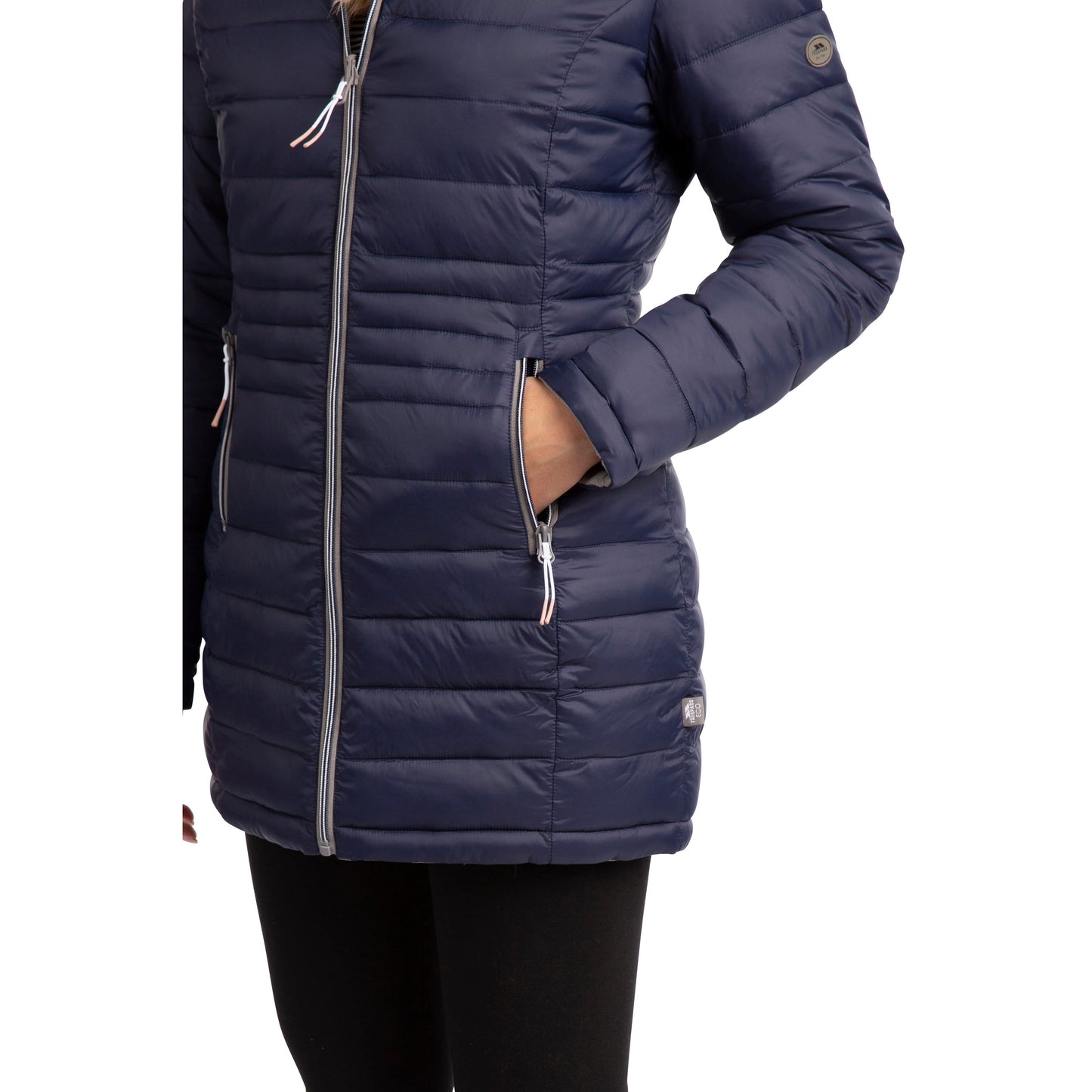 Mavis Women's Reversable Padded Jacket in Navy and Grey