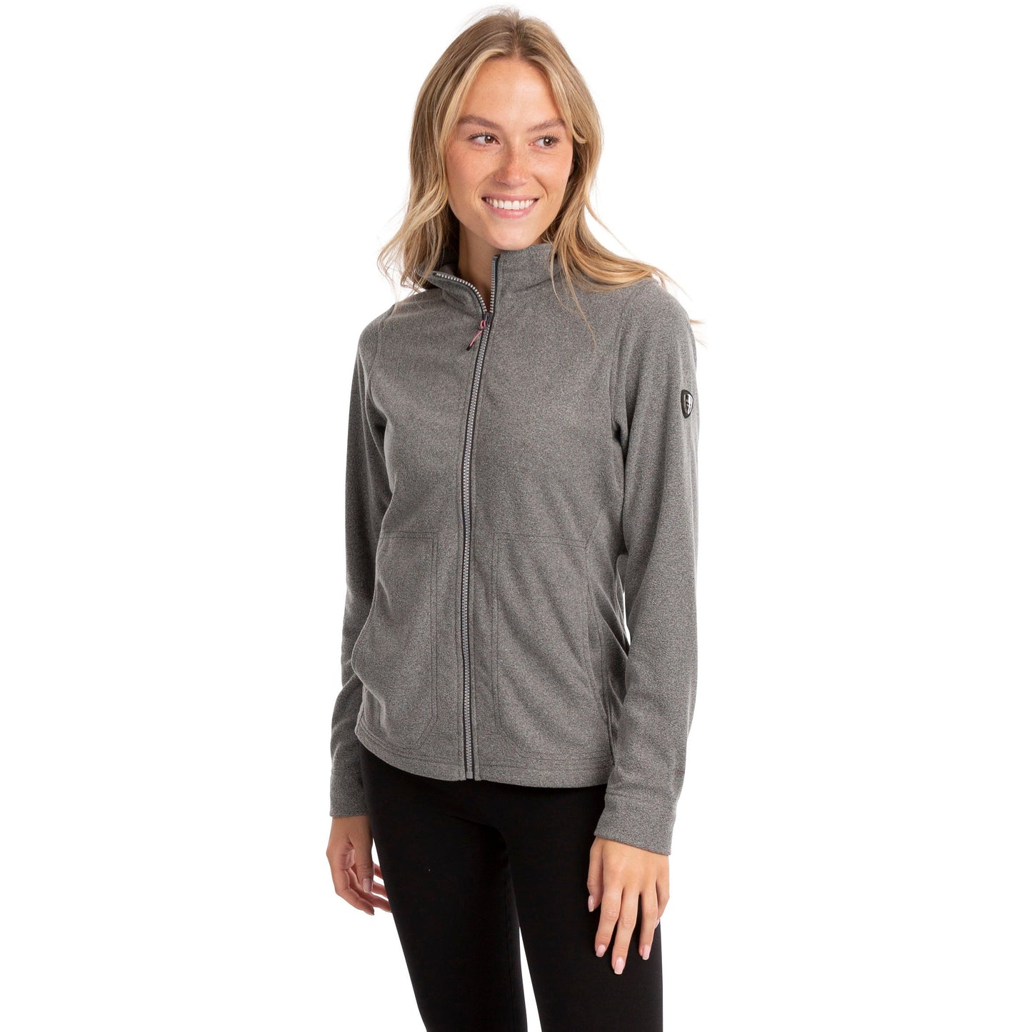Trespass Womens Full Zip Fleece Reckon in Grey Marl