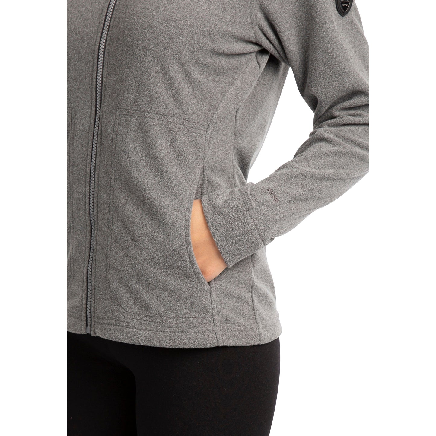 Trespass Womens Full Zip Fleece Reckon in Grey Marl