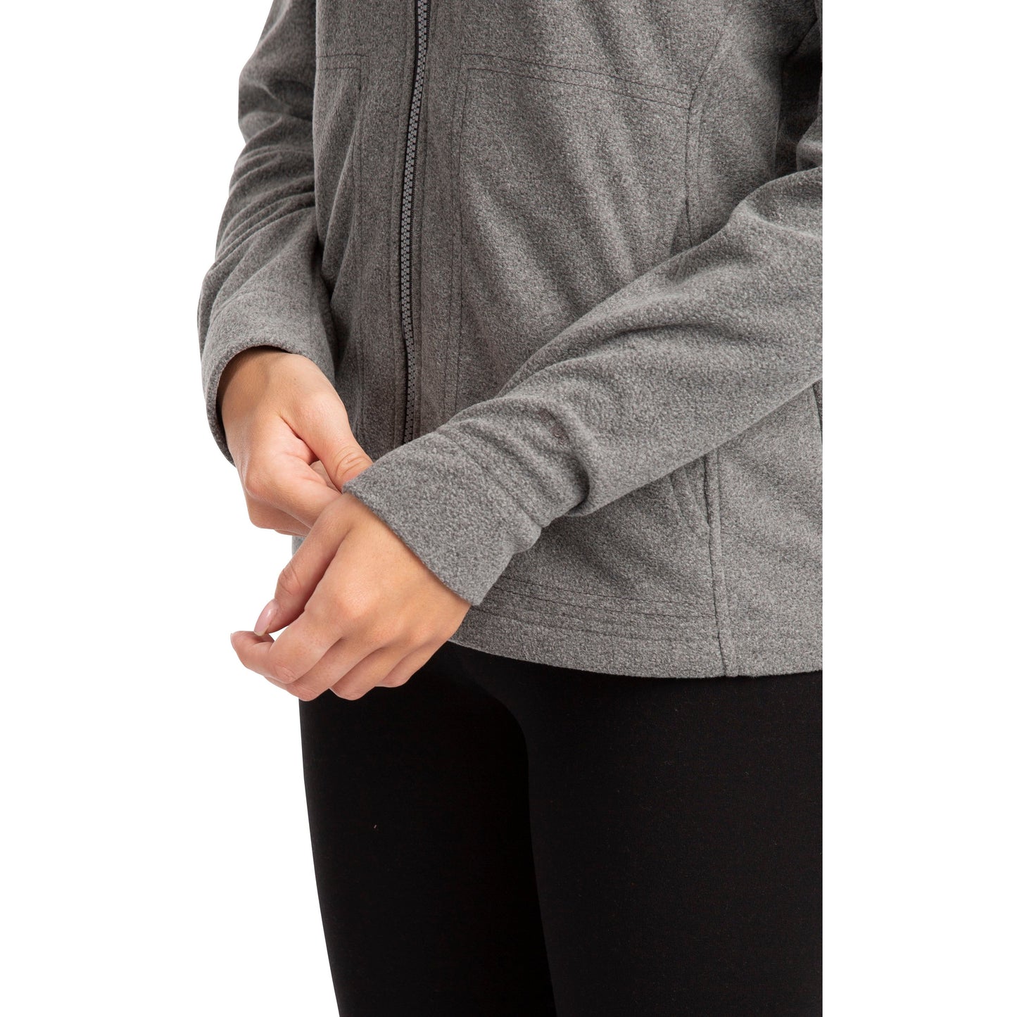 Trespass Womens Full Zip Fleece Reckon in Grey Marl