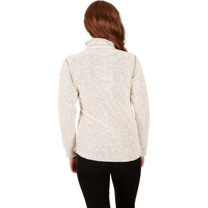 Ronette Women's 1/2 Zip Neck Fleece Sweater - Off White