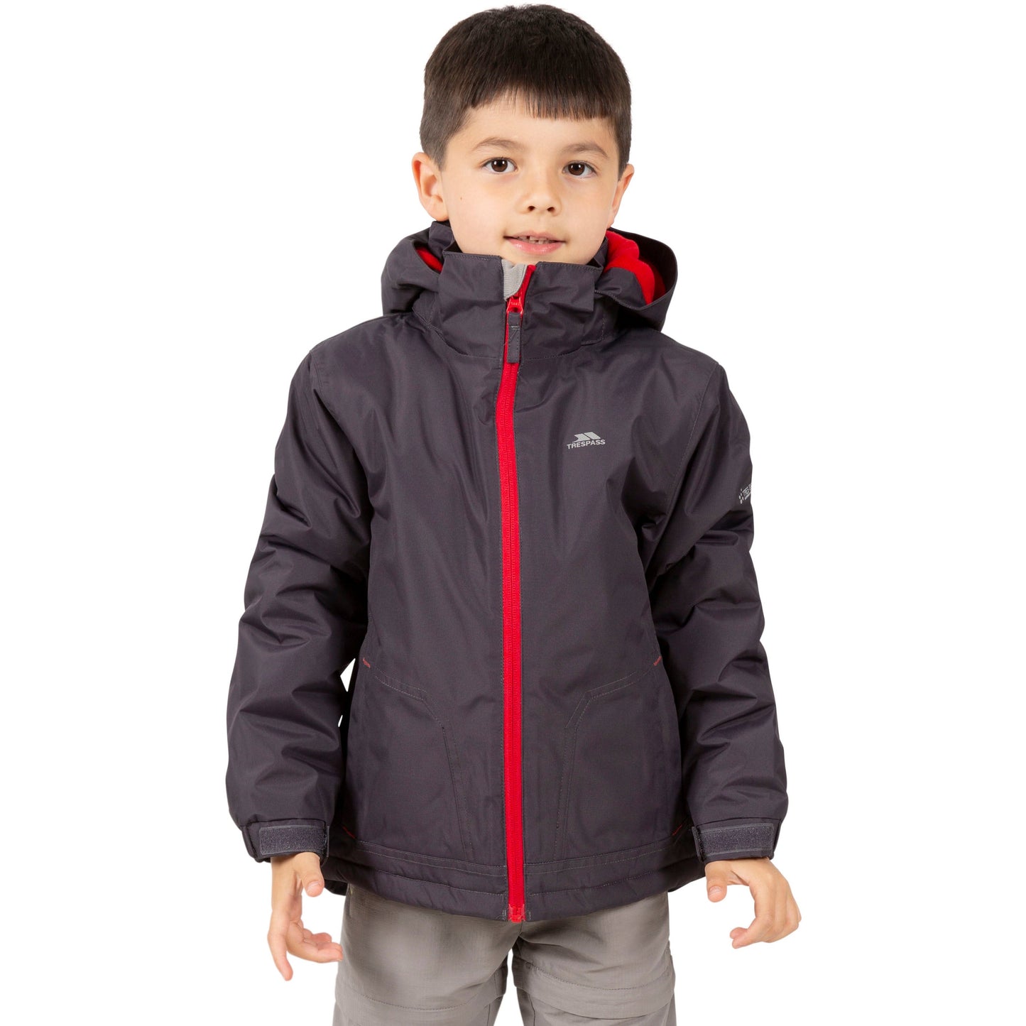 Rudi Boys' Padded Waterproof Jacket in Dark Grey