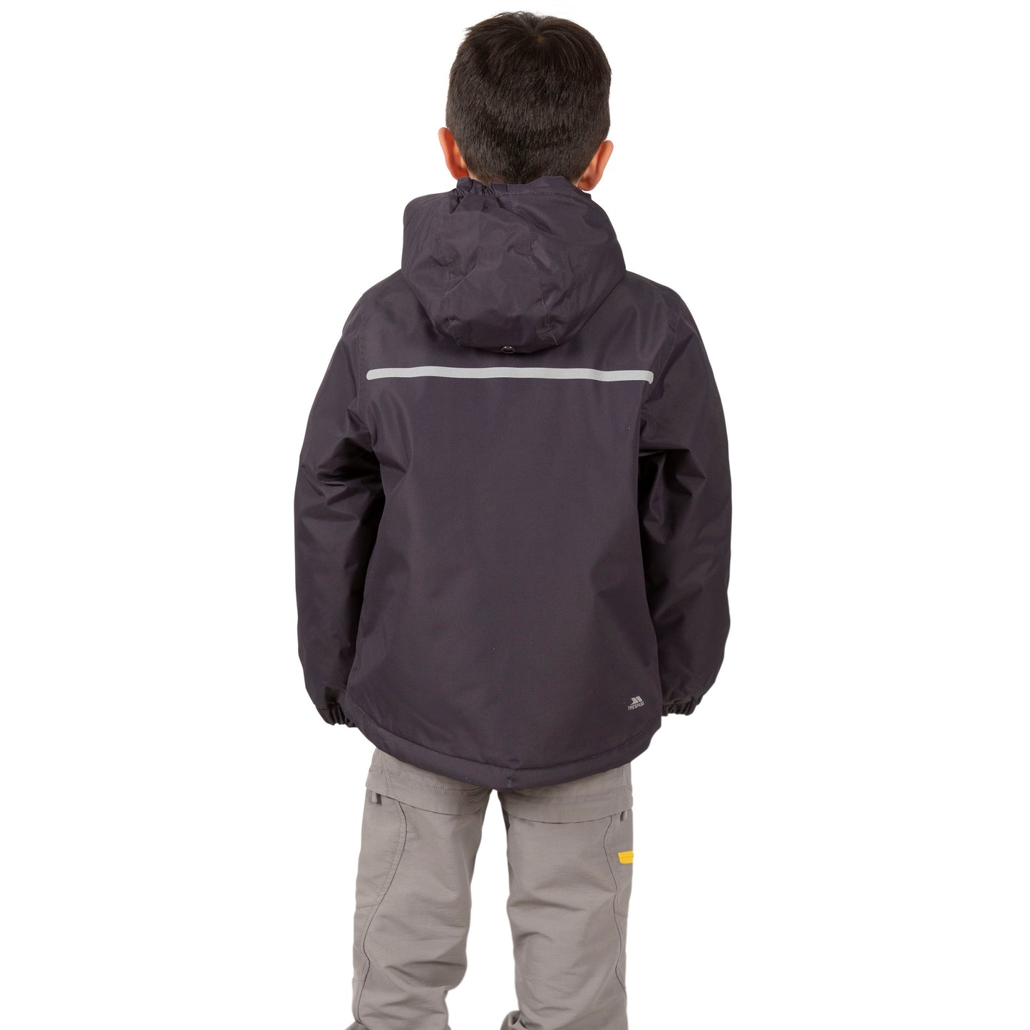 Rudi Boys' Padded Waterproof Jacket in Dark Grey