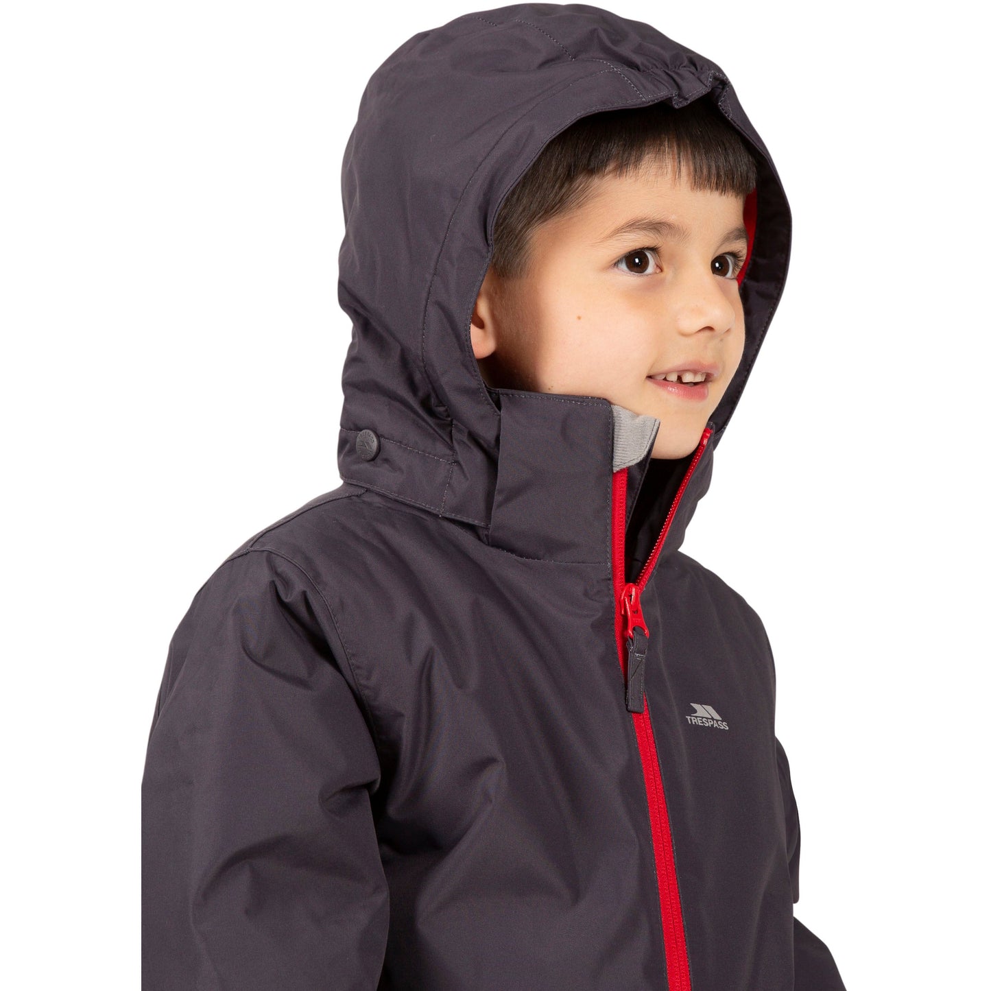 Rudi Boys' Padded Waterproof Jacket in Dark Grey