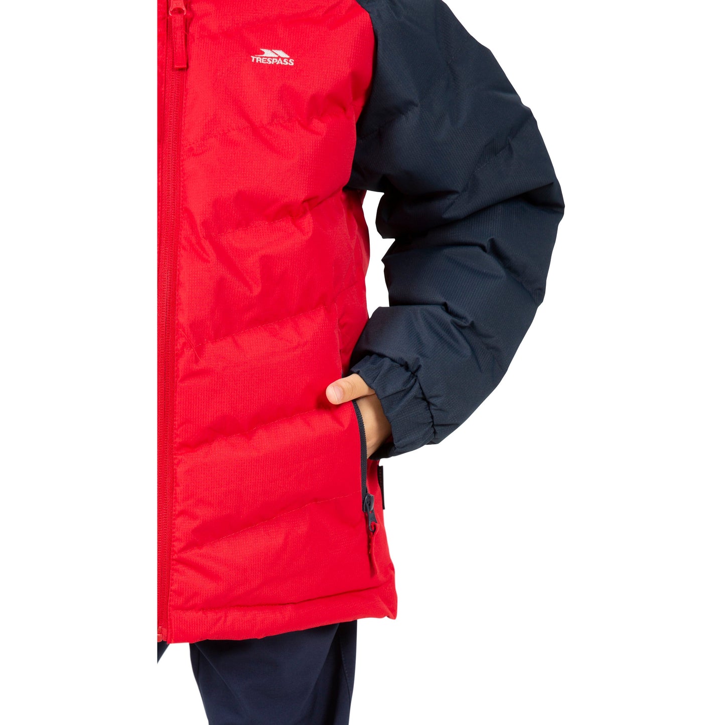 Sidespin Boys' Waterproof Insulated Padded Jacket in Red