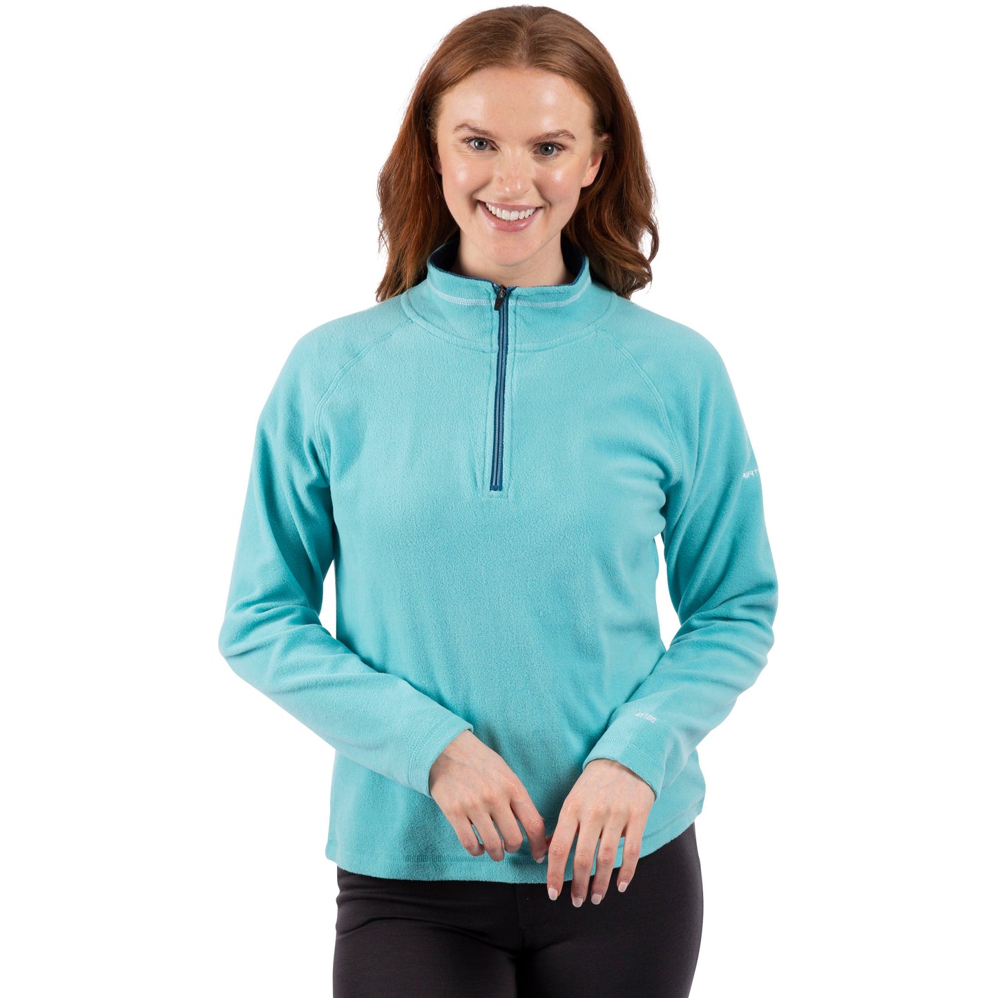 Skylar Women's Half Zip Fleece Top in Aquamarine