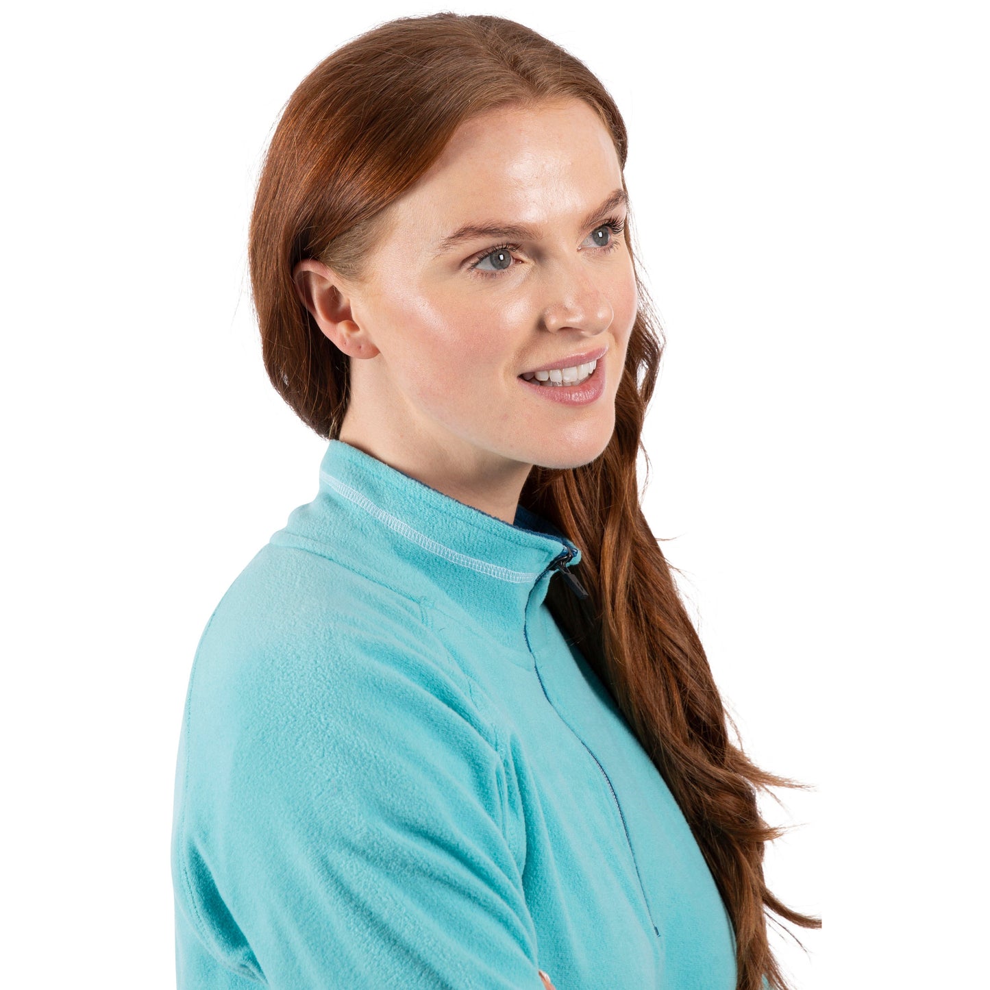 Skylar Women's Half Zip Fleece Top in Aquamarine