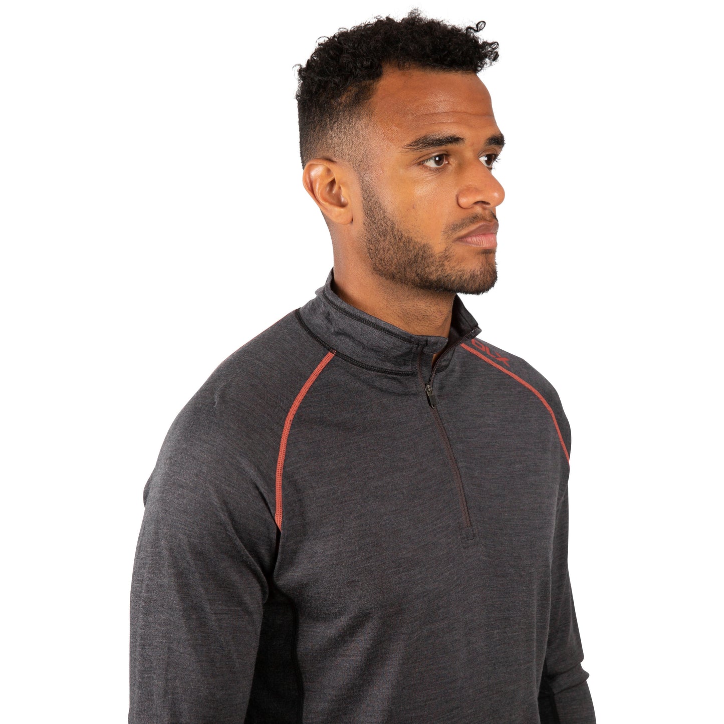 Trespass Men's Base Layer Top Stan in Grey Marl