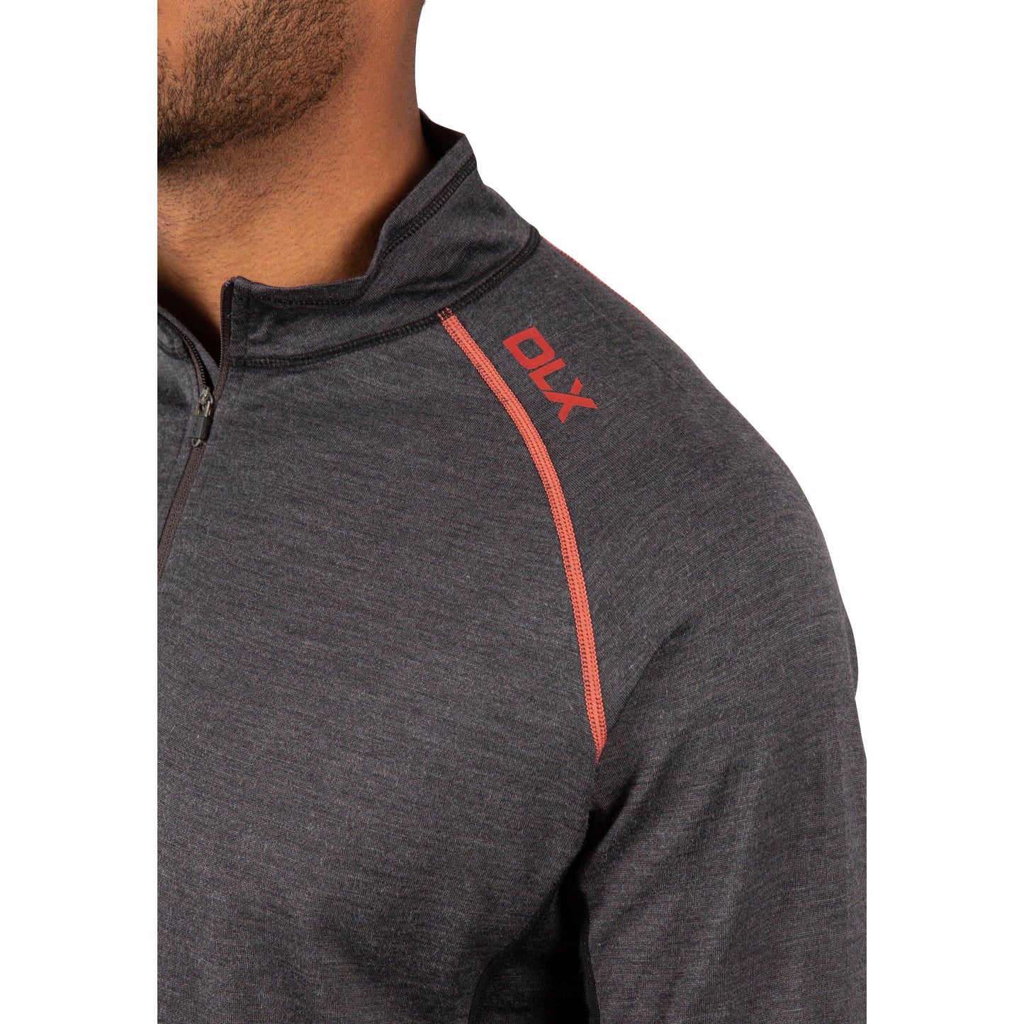 Trespass Men's Base Layer Top Stan in Grey Marl