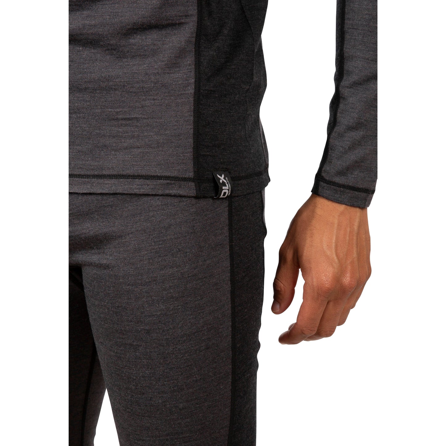Trespass Men's Base Layer Top Stan in Grey Marl