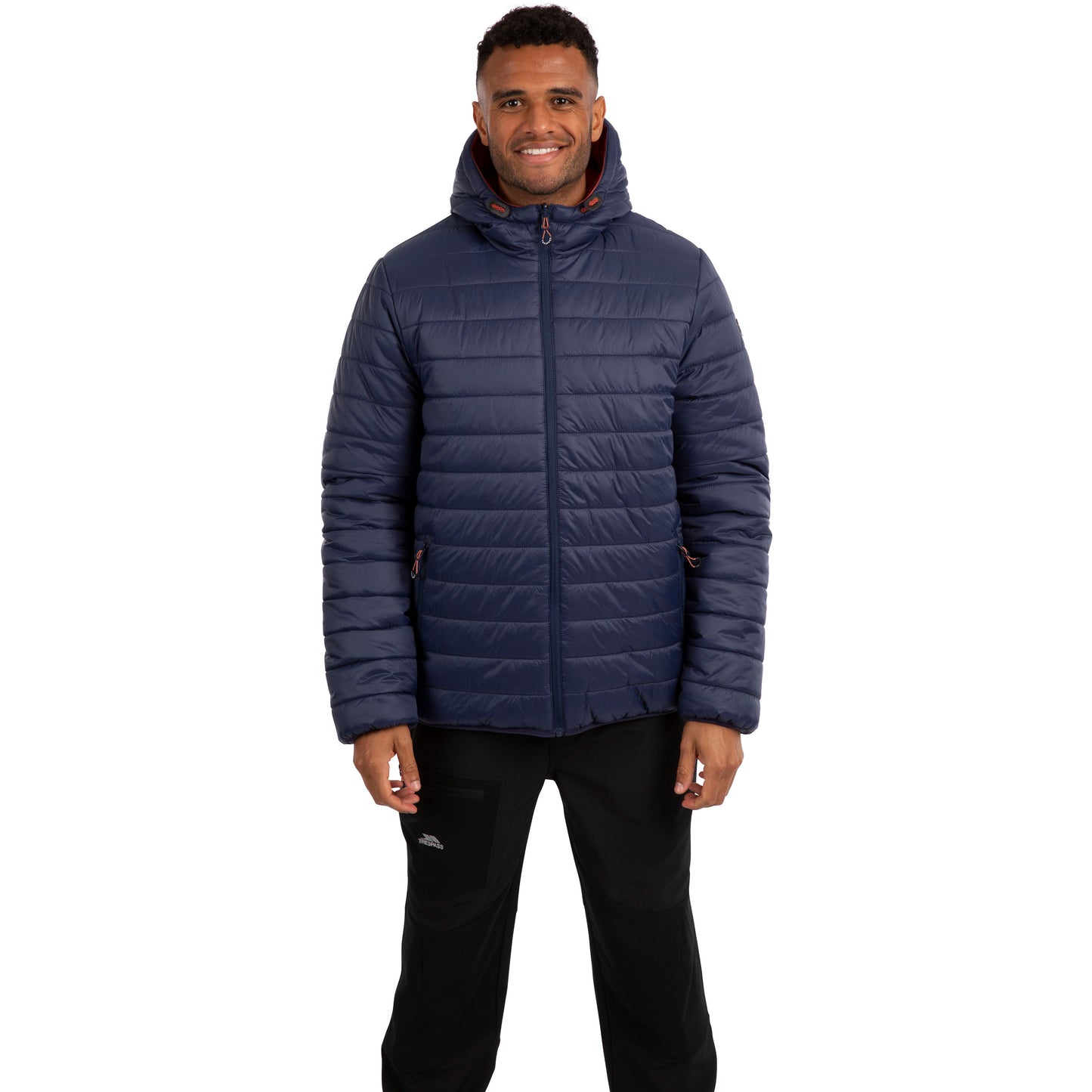 Trespass Mens Reversible Padded Jacket Senby in Navy / Orange