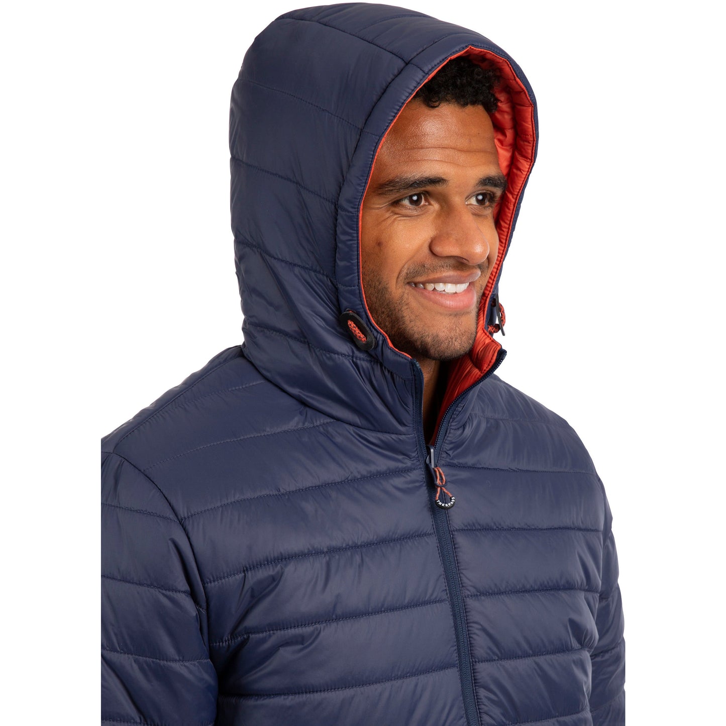 Trespass Mens Reversible Padded Jacket Senby in Navy / Orange