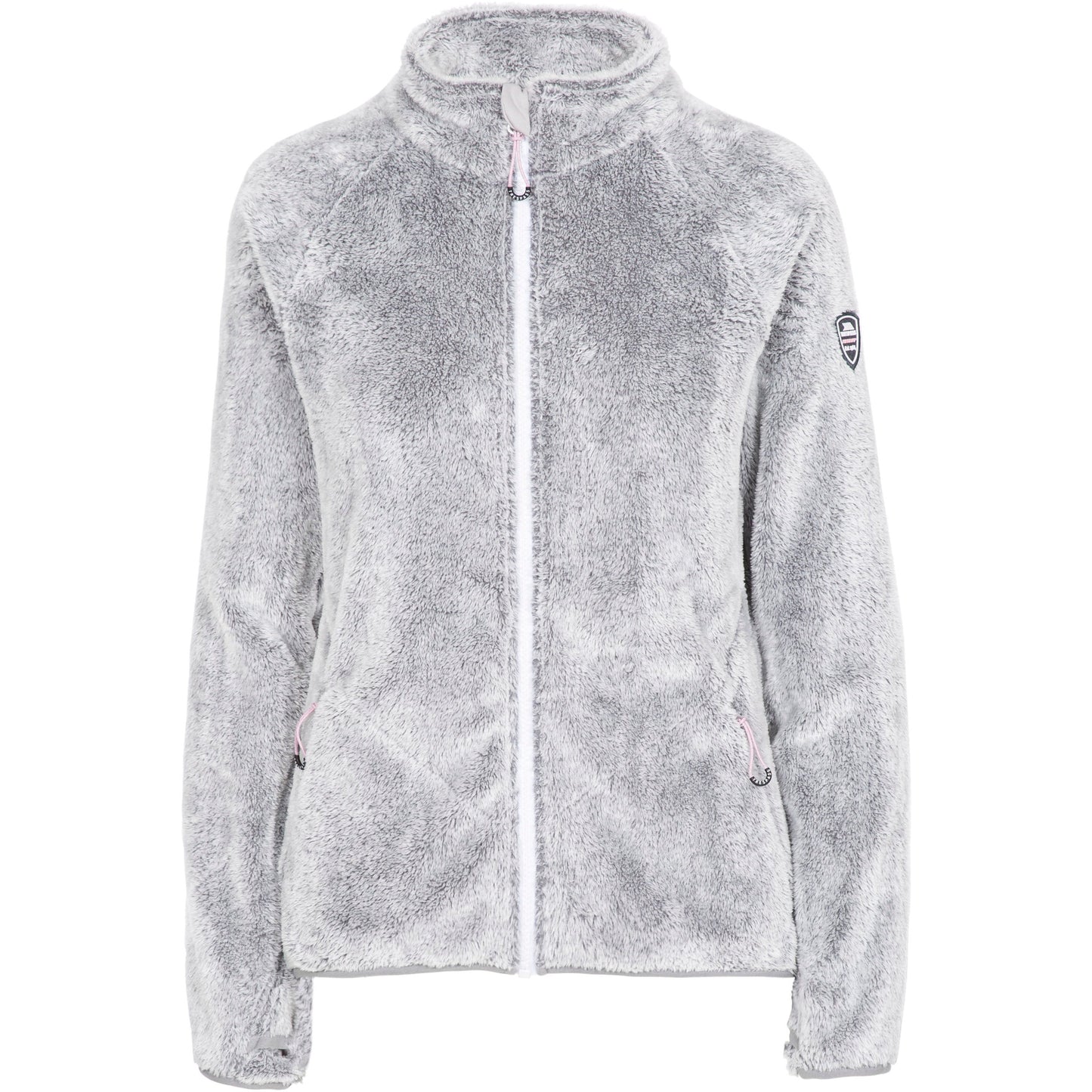 Telltale Women's Soft and Furry Fleece Jacket in Silver Grey