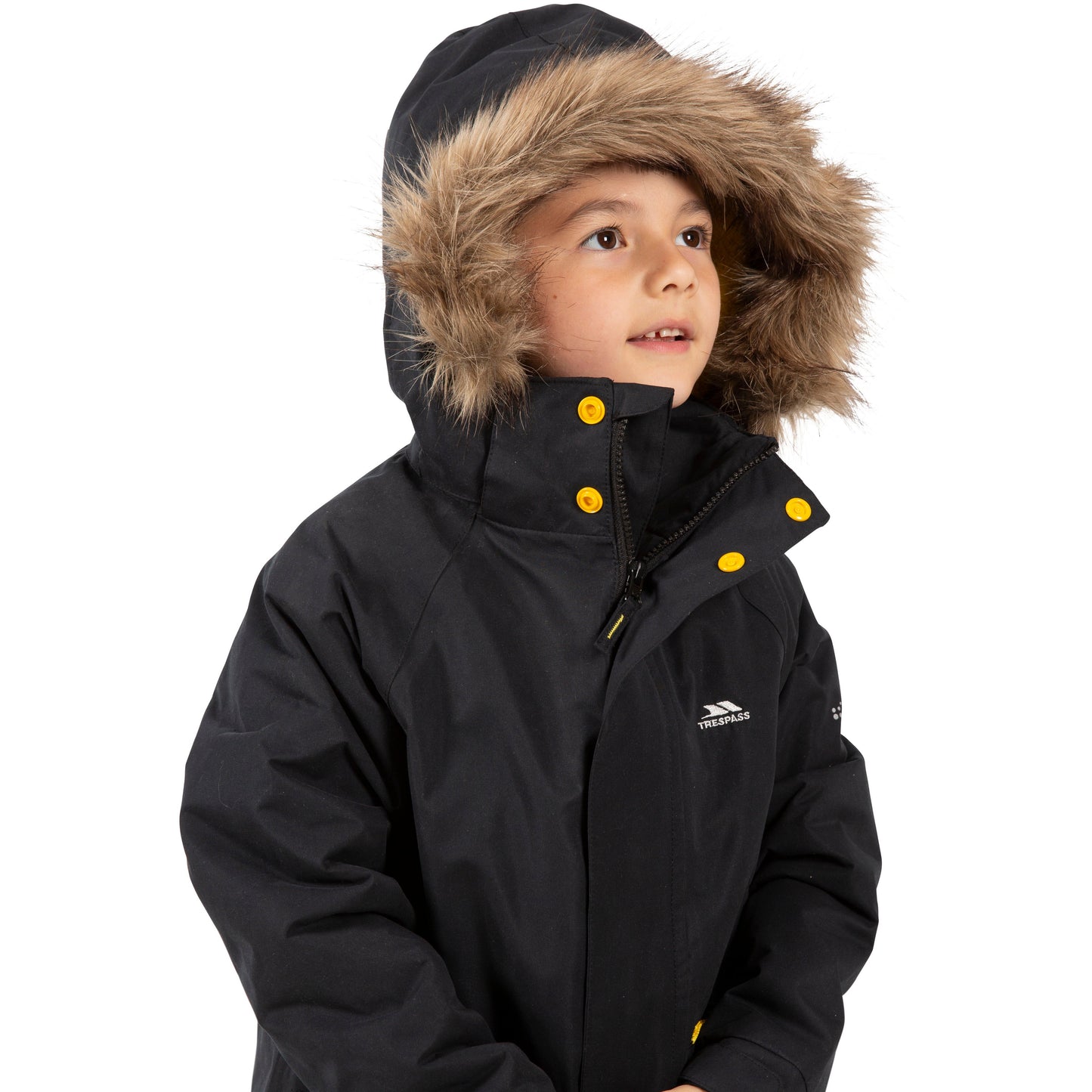 Upbeat Boys Unpadded Waterproof Rain Jacket in Black