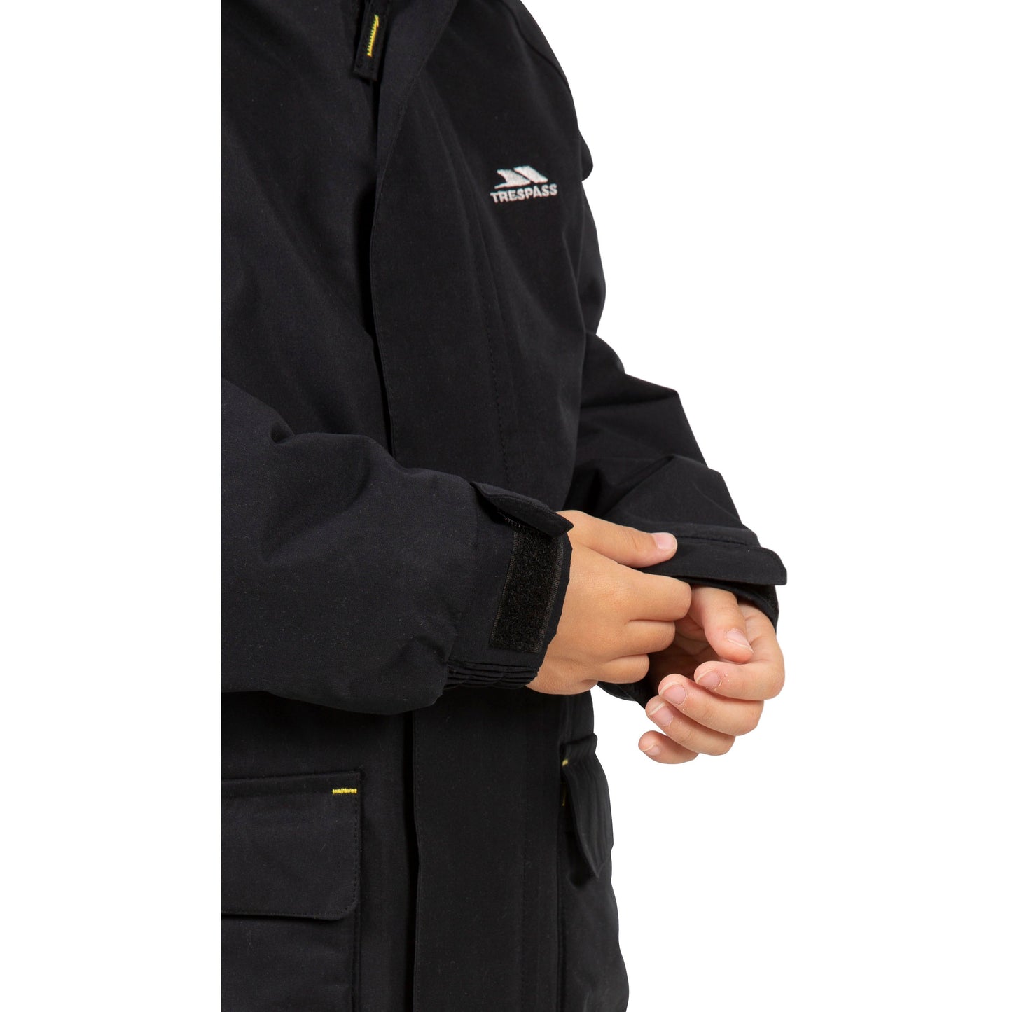 Upbeat Boys Unpadded Waterproof Rain Jacket in Black