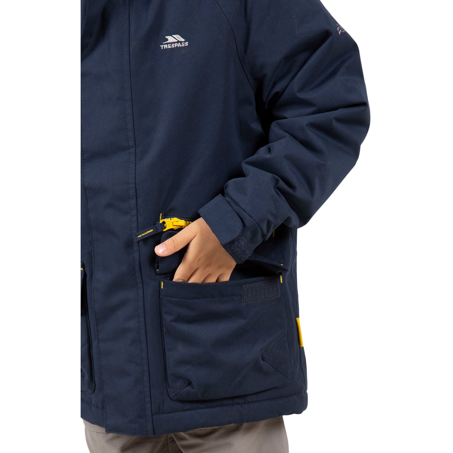 Upbeat Boys Padded Waterproof Rain Jacket in Navy