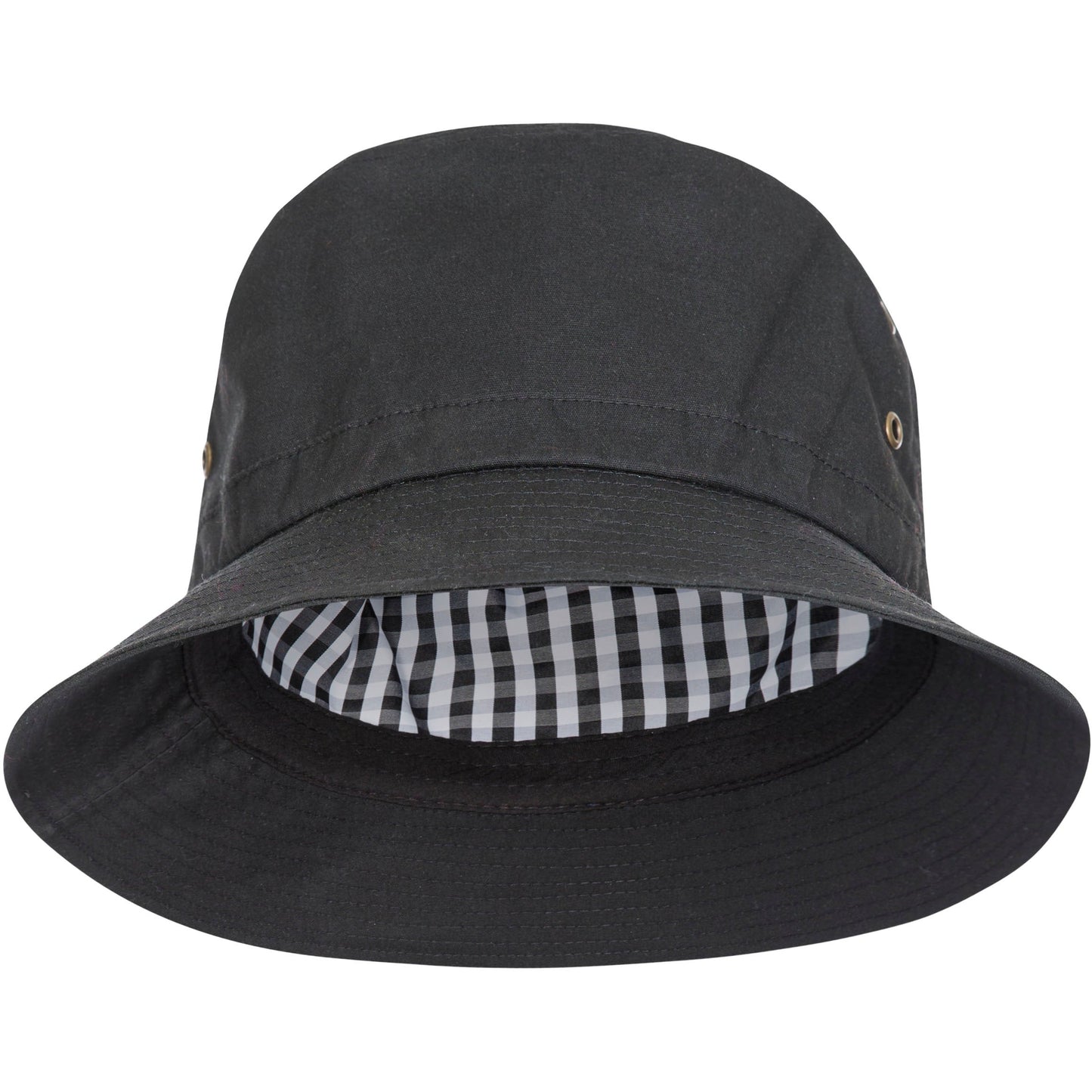 Waxy Unisex Water-Resistant Adults Bucket Hat in Black