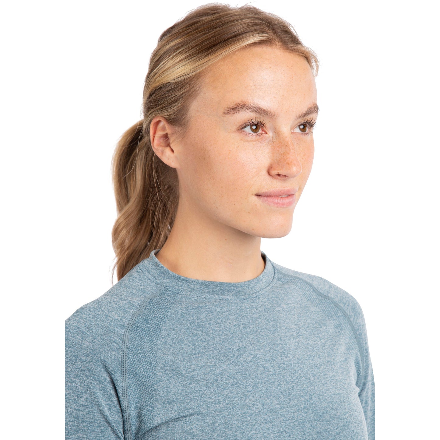 Welina Women's Long Sleeved Active Top in Teal Mist