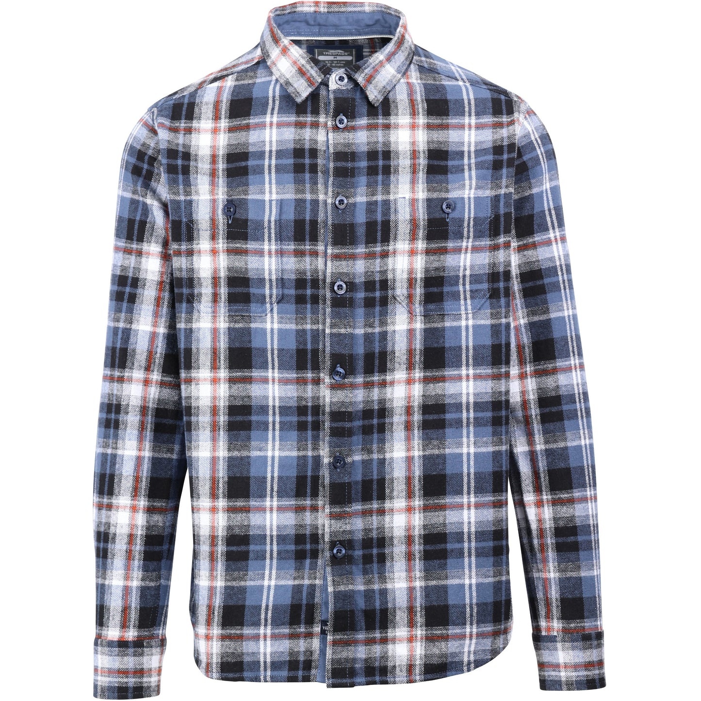 Zalah Men's Casual Flannel Shirt in Blue Check