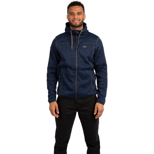 Odeno Men's Knitted Fleece Hoodie in Navy