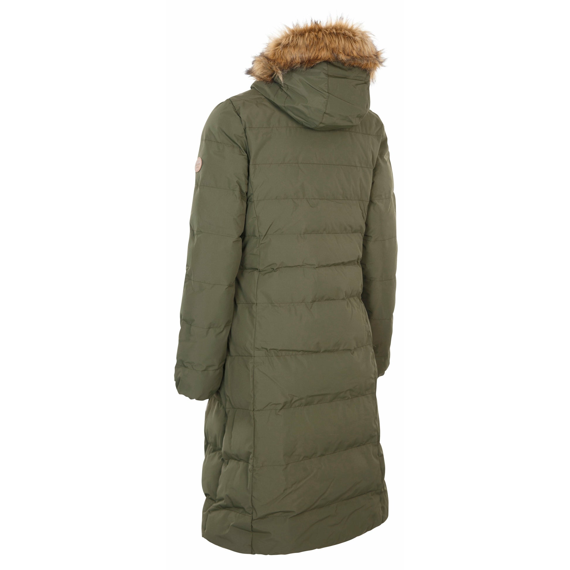 Back of Trespass Audrey Longer Length Padded Jacket