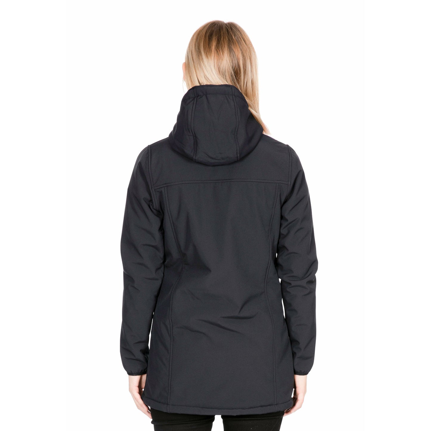 Kristen Women's Longer Length Softshell Jacket in Black