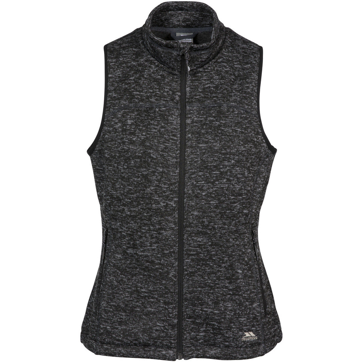 Mildred Women's Casual Fleece Gilet in Black Marl