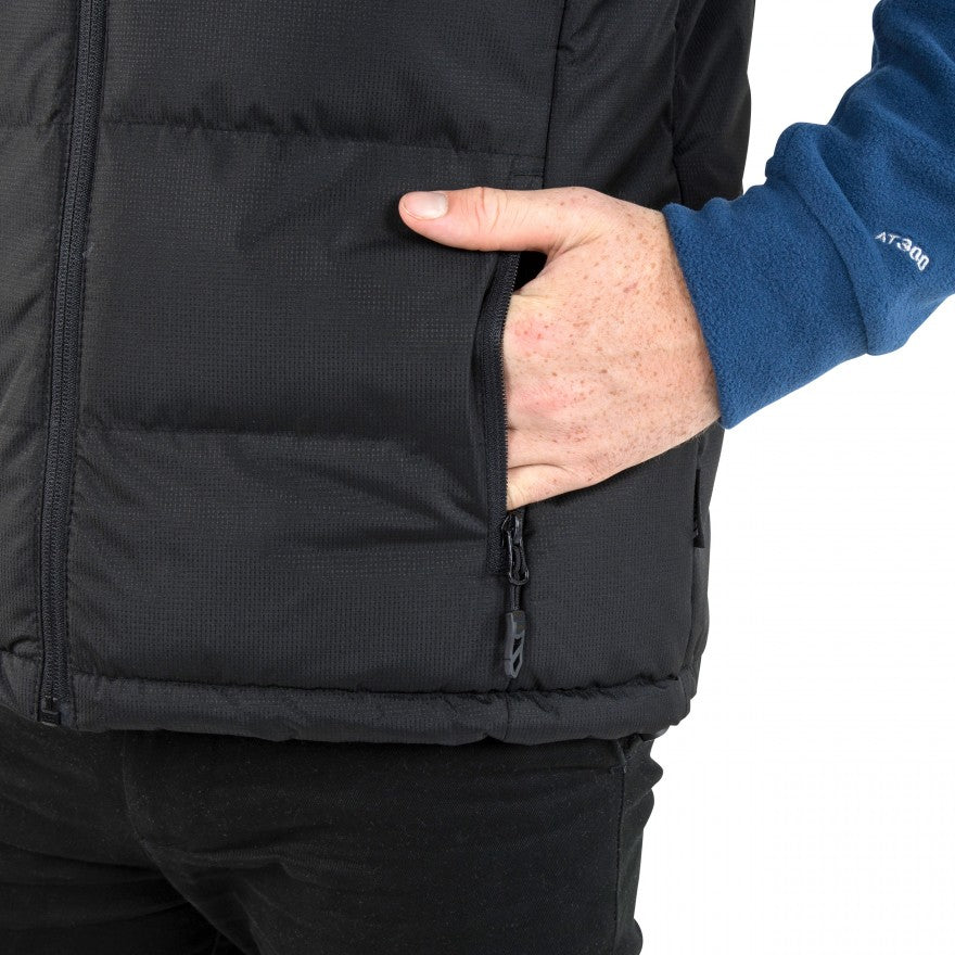 Clasp Mens Padded Gilet - Black