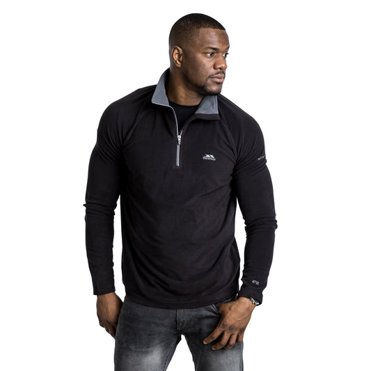 Blackford Mens Half Zip Microfleece in Black