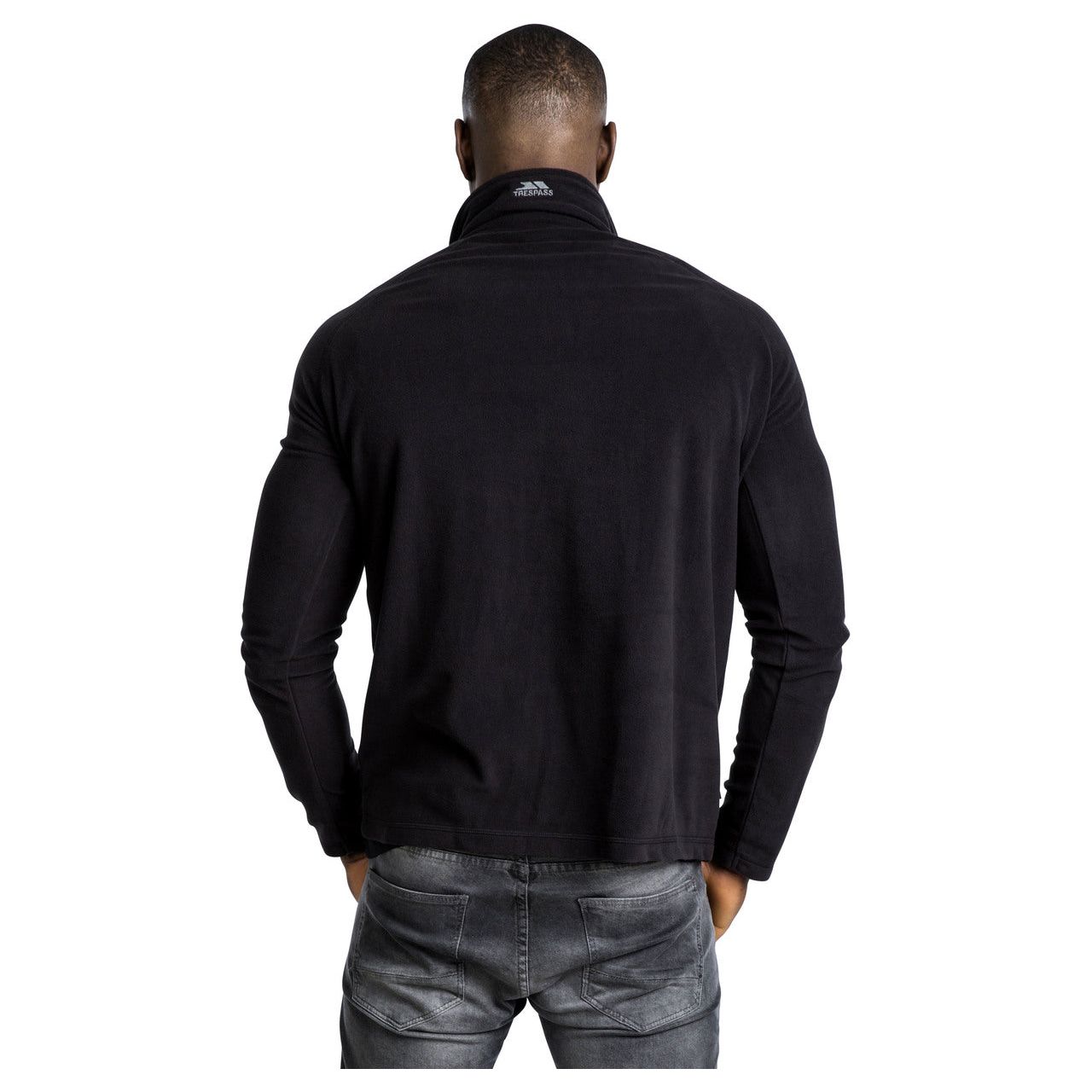 Blackford Mens Half Zip Microfleece in Black
