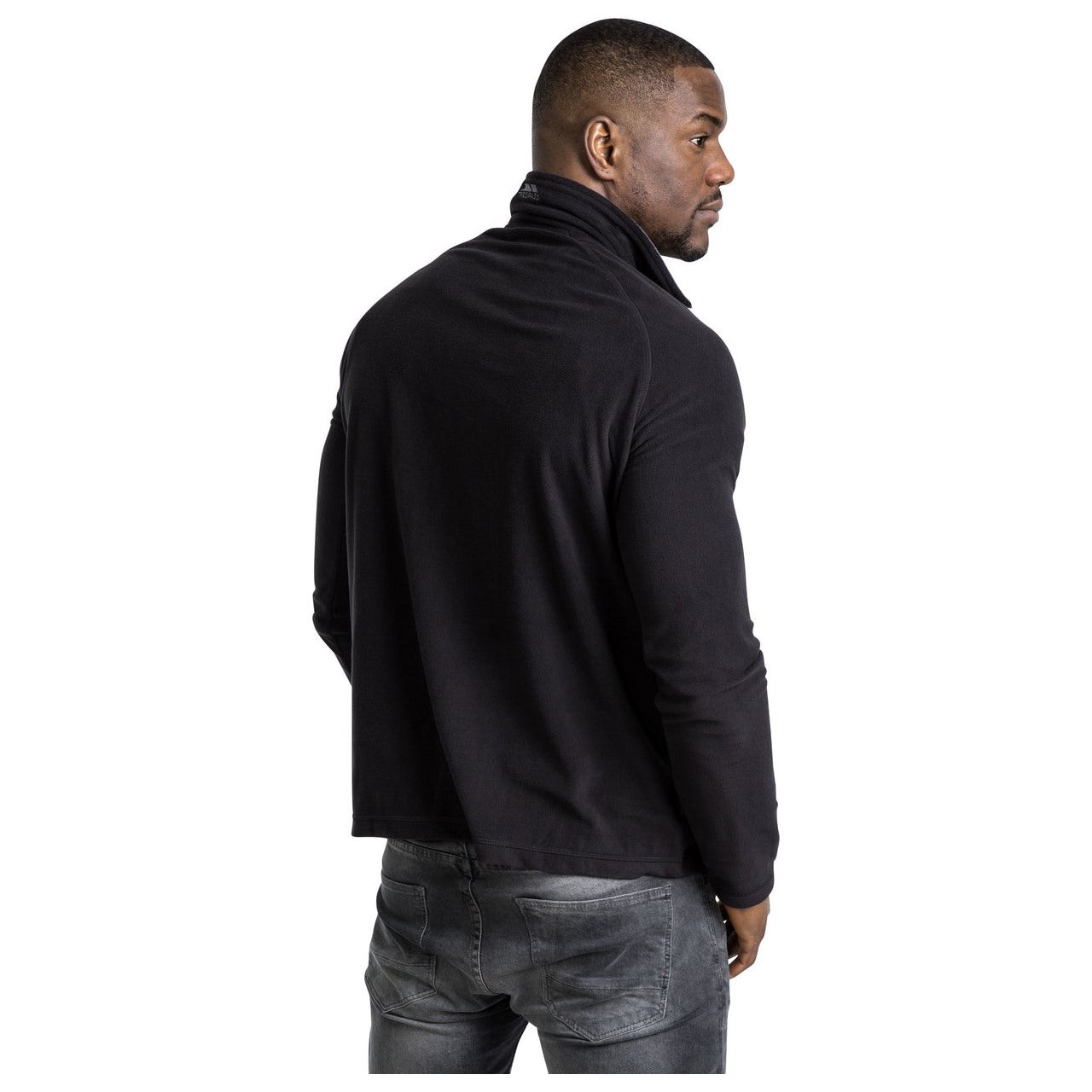 Blackford Mens Half Zip Microfleece in Black
