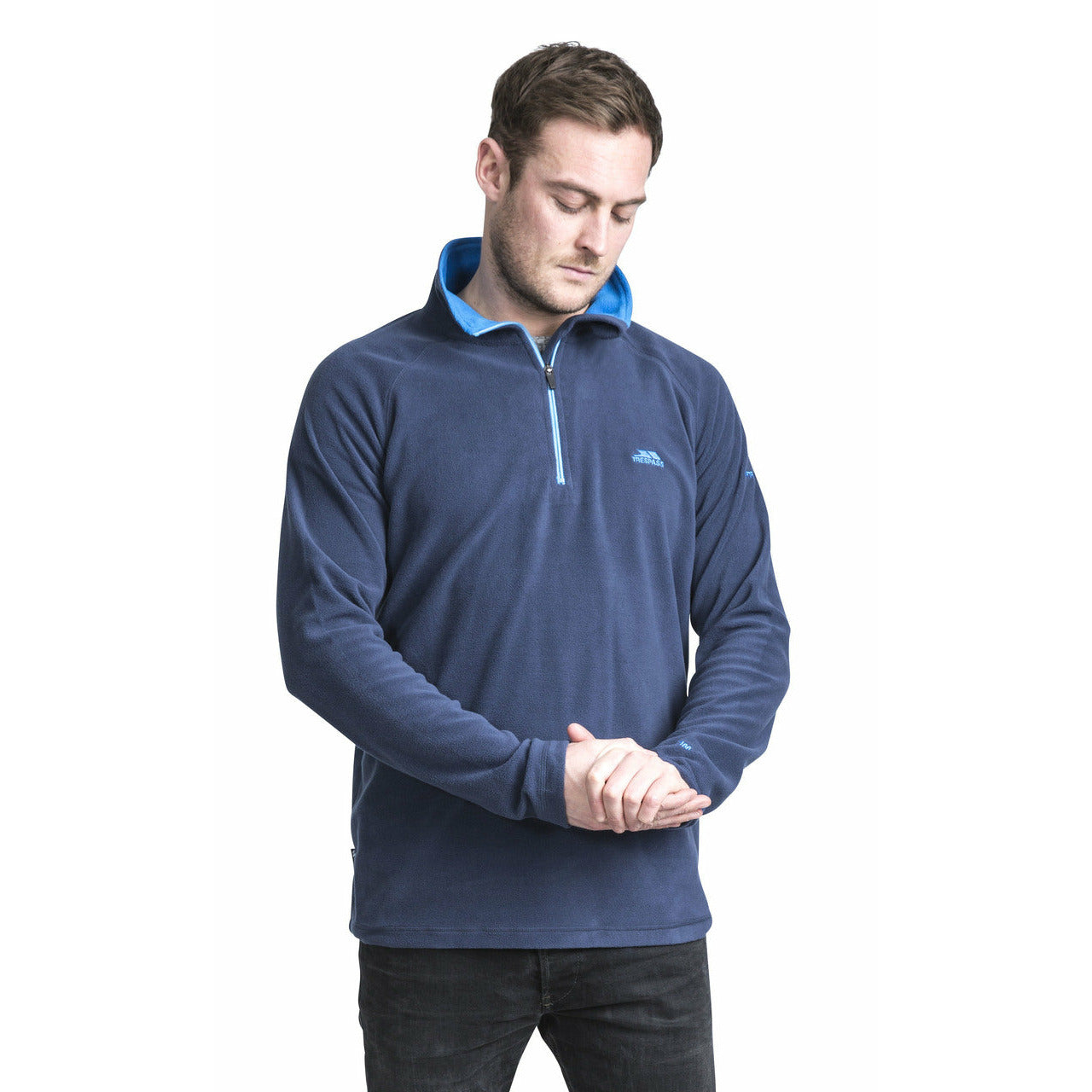 Blackford Mens Half Zip Microfleece in Navy