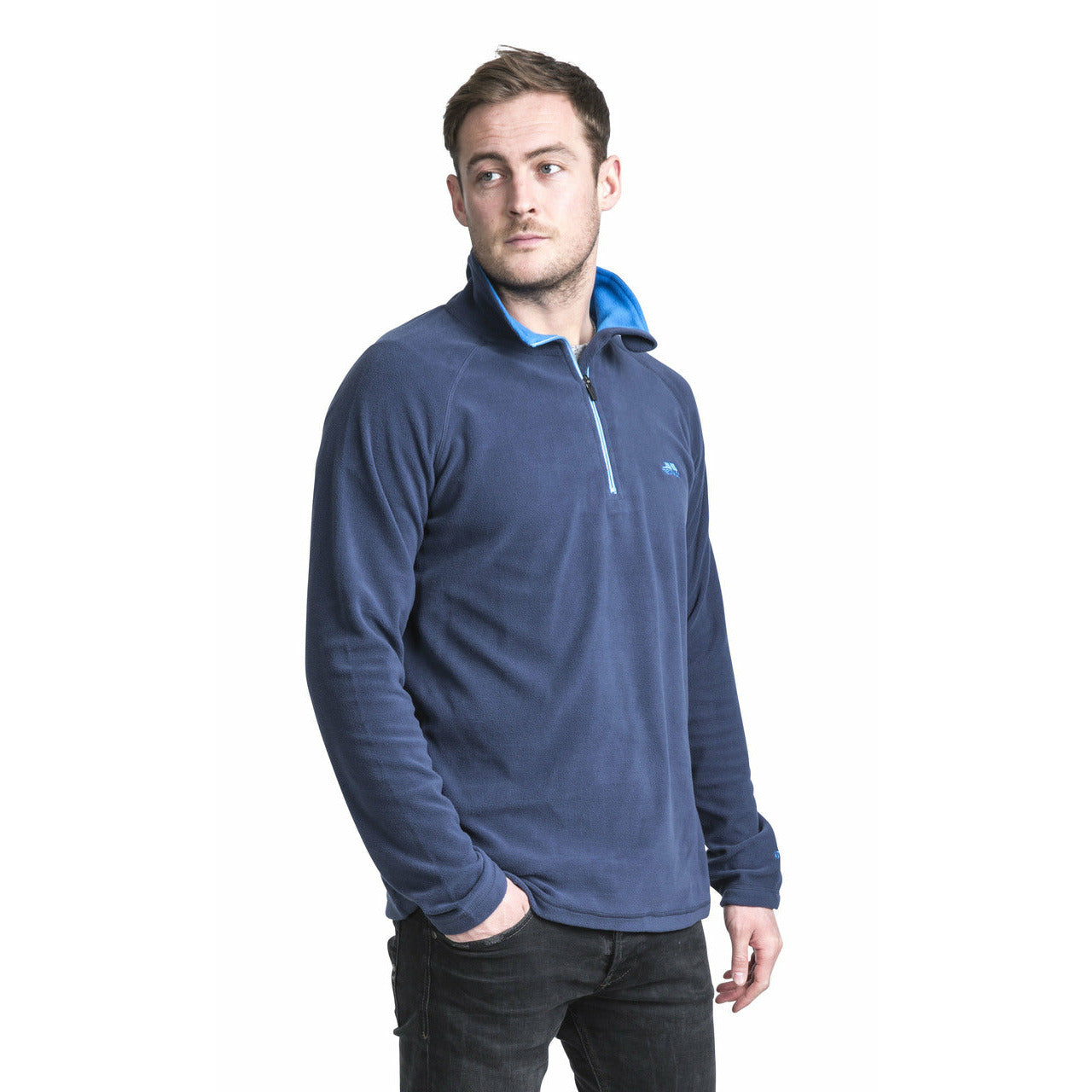 Blackford Mens Half Zip Microfleece in Navy