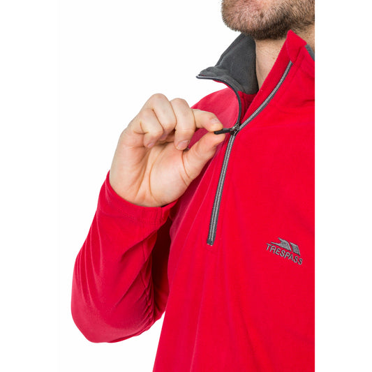 Blackford Mens Half Zip Microfleece in Red