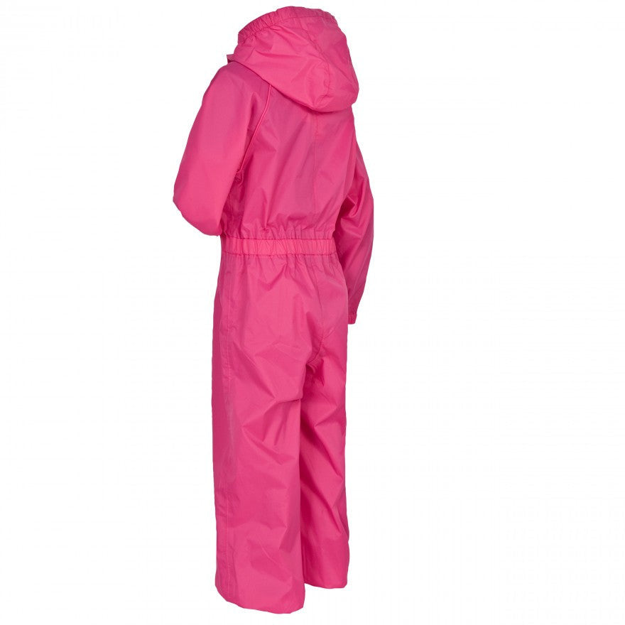 Button Waterproof Babies' & Childs' Unpadded Rain Suit in Pink