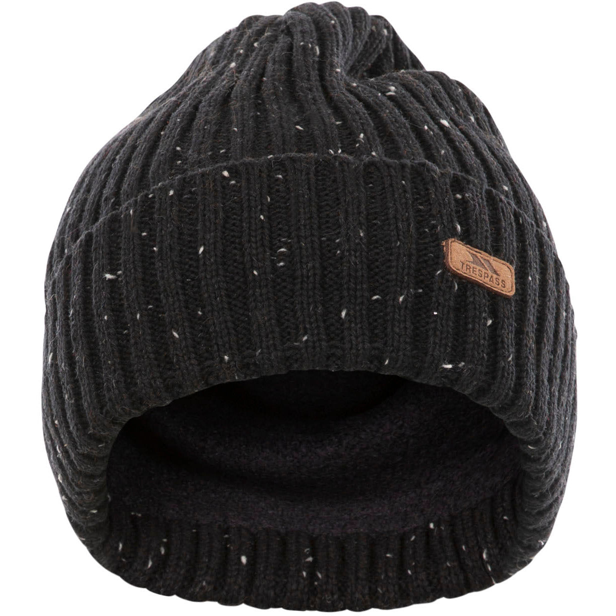 Mateo Lined Knitted Beanie Hat in Black