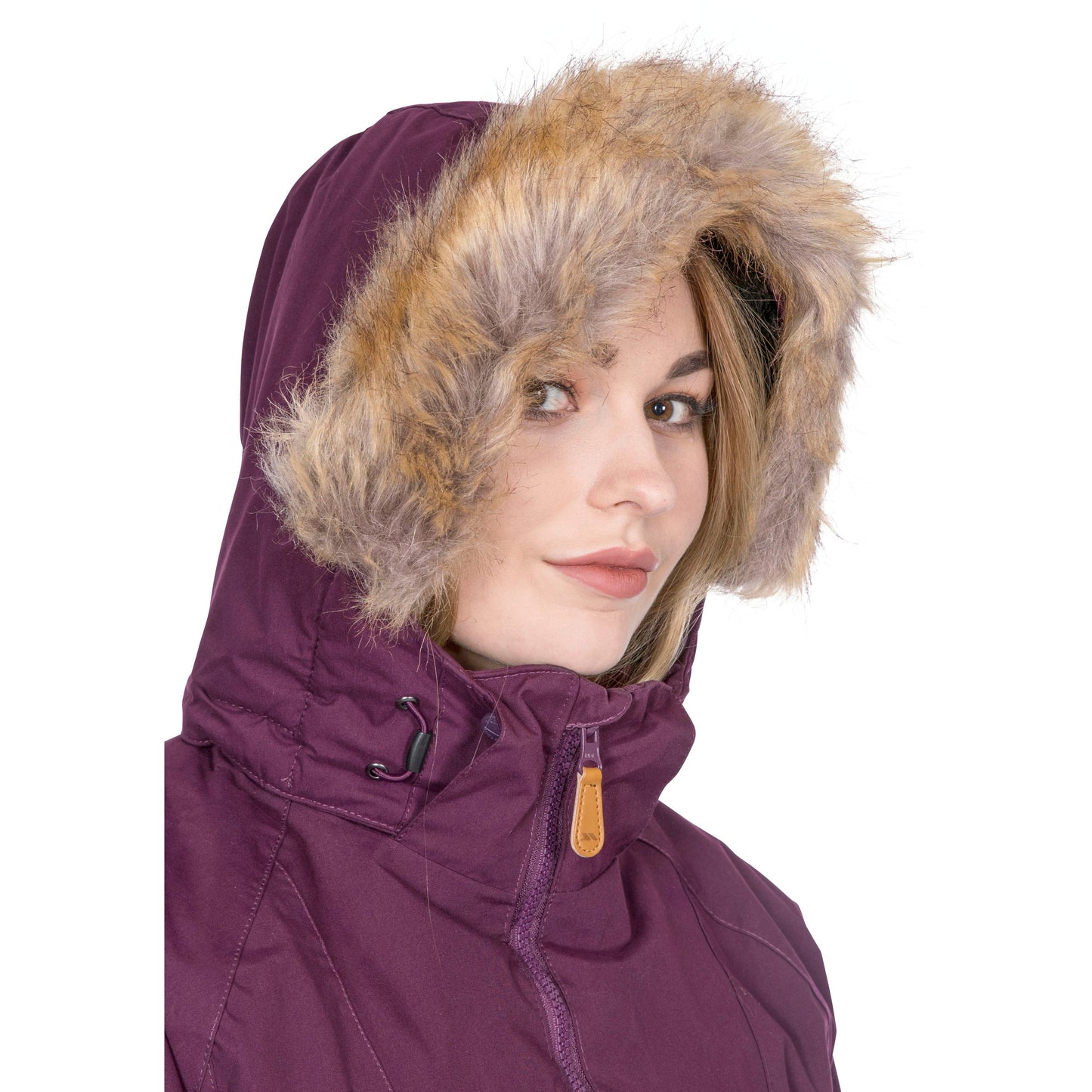 Celebrity Women's Waterproof Padded Longer Length Parka Jacket in Potent Purple