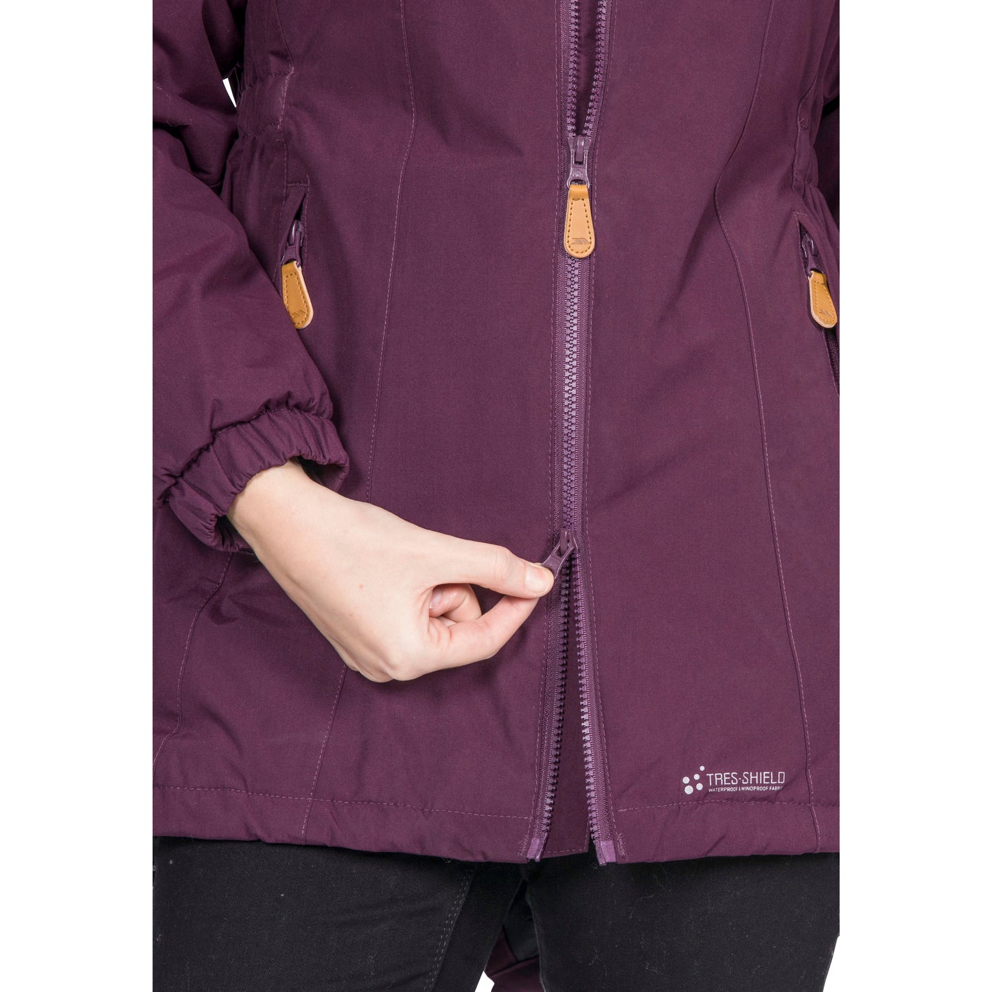 Celebrity Women's Waterproof Padded Longer Length Parka Jacket in Potent Purple