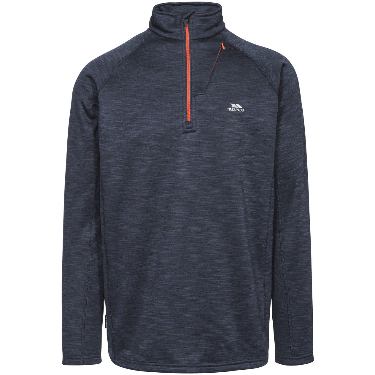 Collins Mens Half Zip Fleece Jumper in Navy Marl