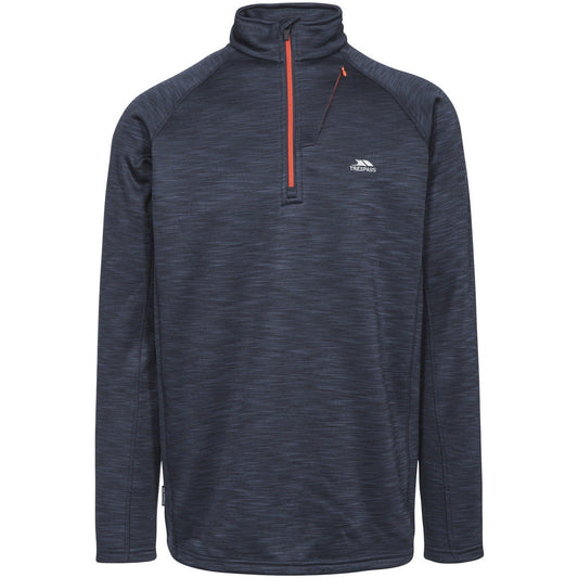 Collins Mens Half Zip Fleece Jumper in Navy Marl