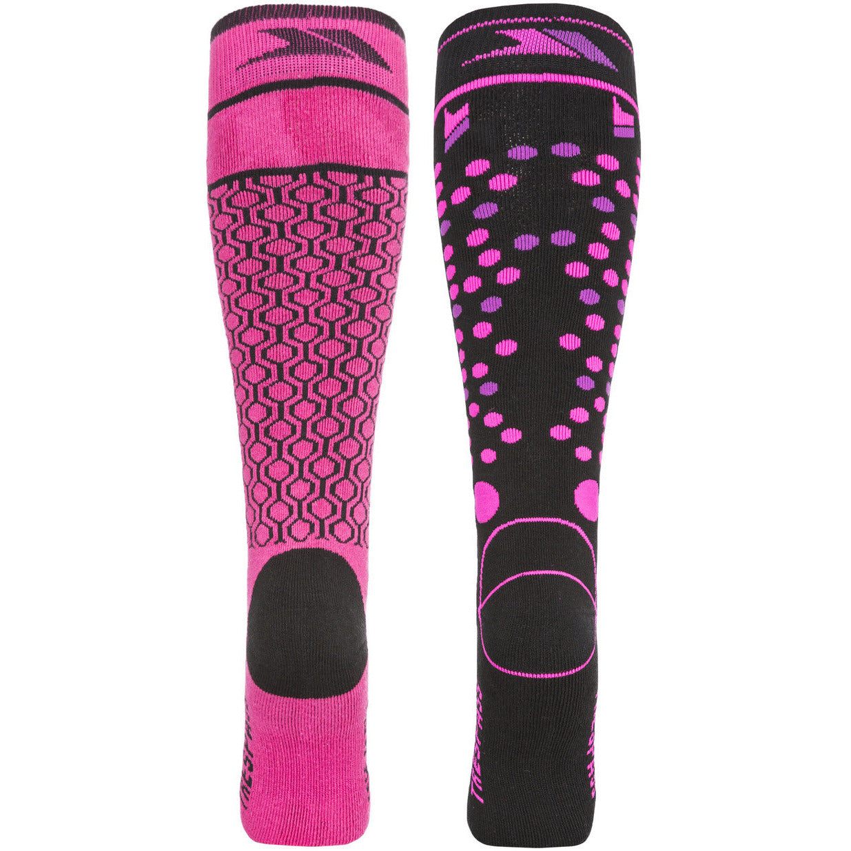 Concave - Kids Unisex Ski Socks (2 Pair Pack) - Pink