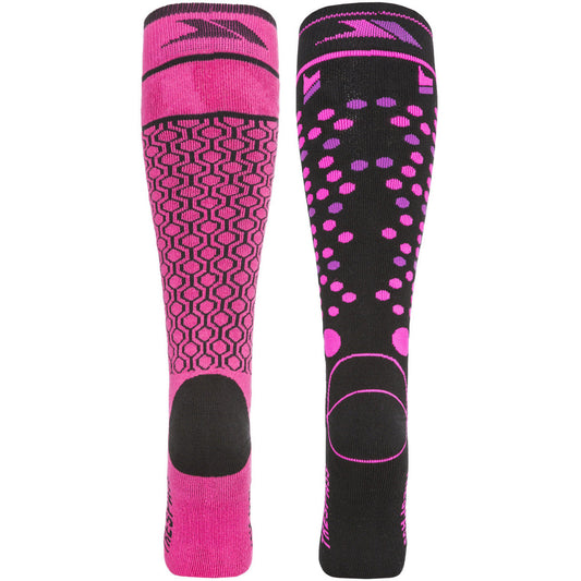 Concave - Kids Unisex Ski Socks (2 Pair Pack) - Pink