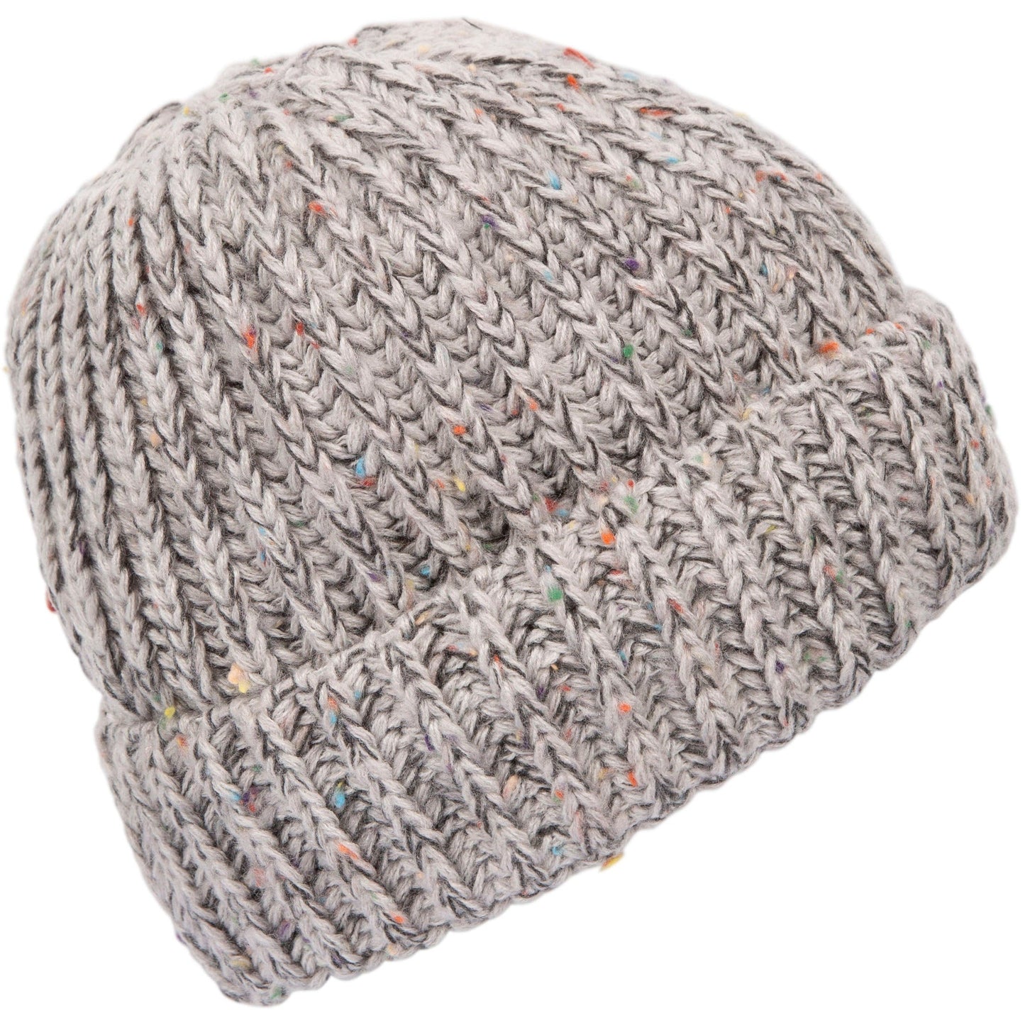 Trespass Adults Knitted and Lined Beanie Drifter in Pale Grey